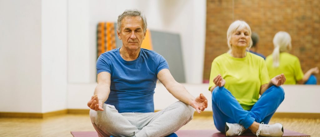 Yoga for senior citizens in Auroville Pondicherry Sivananda Yogalaya's Gentle Yoga program